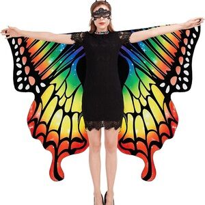 Colorful Butterfly Wing Cape for Women